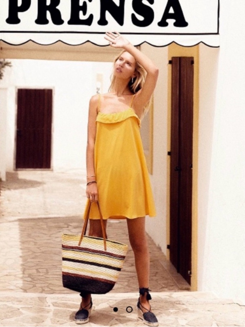 Sézane Darcy Dress Yellow - Small